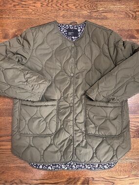 Nobody's Child Olive Green Quilted Puffer Jacket
